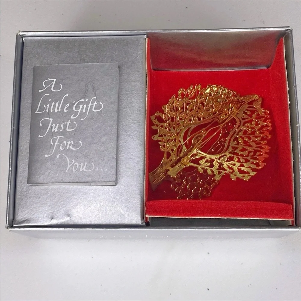 Vtg Bradford Novelty Christmas Ornament Partridge In A Pear Tree 1984 Hong Kong